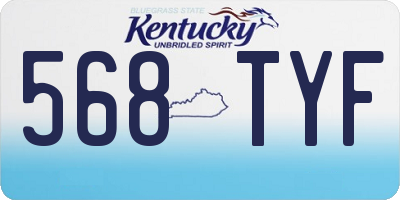 KY license plate 568TYF