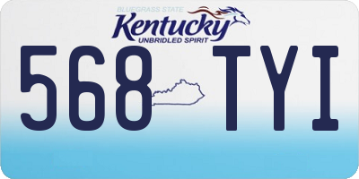 KY license plate 568TYI