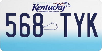 KY license plate 568TYK