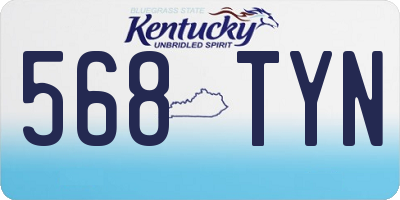 KY license plate 568TYN