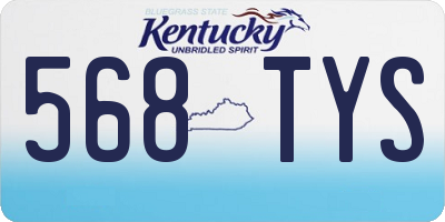 KY license plate 568TYS