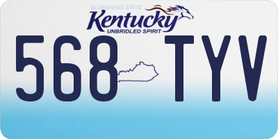 KY license plate 568TYV