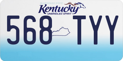 KY license plate 568TYY
