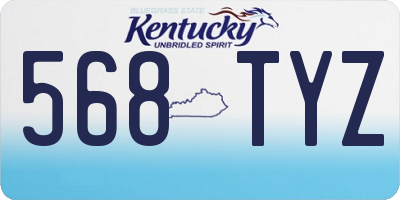 KY license plate 568TYZ