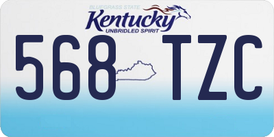 KY license plate 568TZC