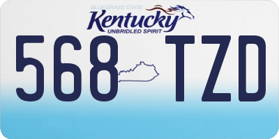 KY license plate 568TZD