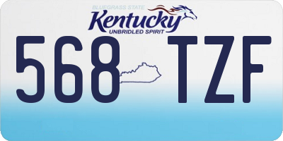 KY license plate 568TZF