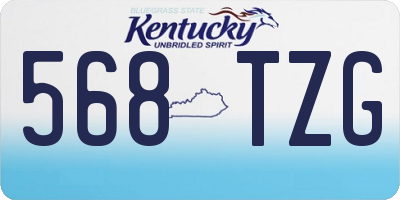 KY license plate 568TZG
