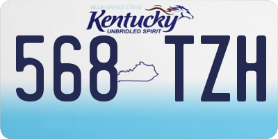KY license plate 568TZH