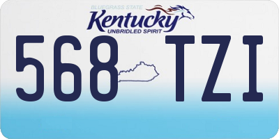 KY license plate 568TZI