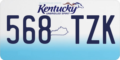 KY license plate 568TZK