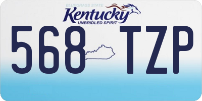 KY license plate 568TZP