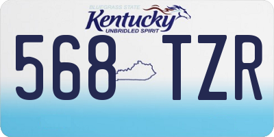 KY license plate 568TZR