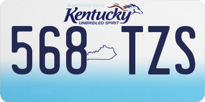 KY license plate 568TZS