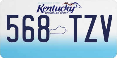 KY license plate 568TZV