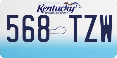 KY license plate 568TZW