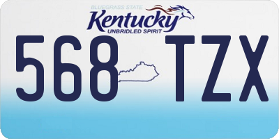 KY license plate 568TZX