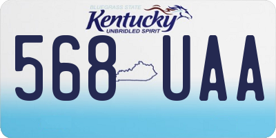 KY license plate 568UAA