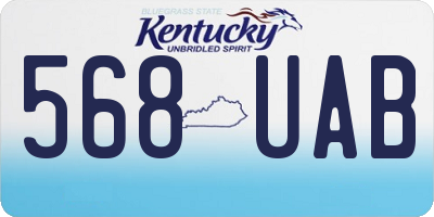 KY license plate 568UAB