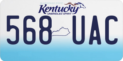 KY license plate 568UAC