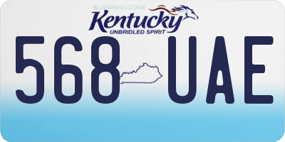 KY license plate 568UAE