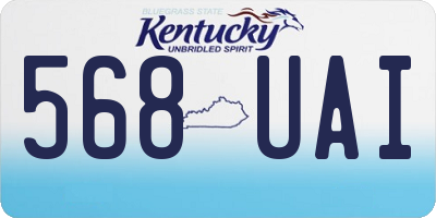 KY license plate 568UAI