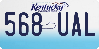 KY license plate 568UAL