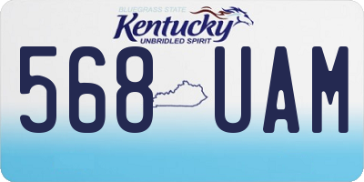 KY license plate 568UAM