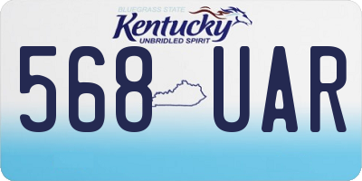 KY license plate 568UAR