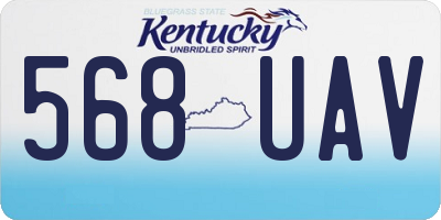 KY license plate 568UAV
