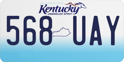 KY license plate 568UAY