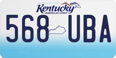 KY license plate 568UBA