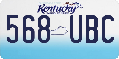 KY license plate 568UBC