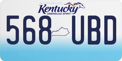 KY license plate 568UBD
