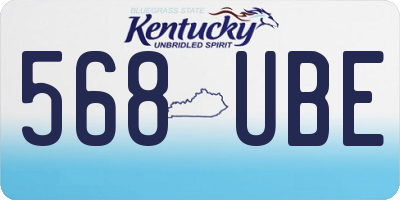 KY license plate 568UBE