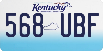 KY license plate 568UBF