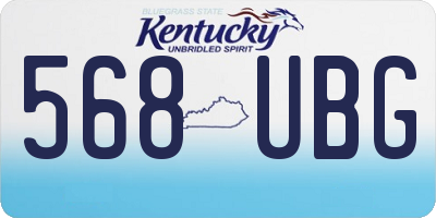 KY license plate 568UBG
