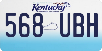 KY license plate 568UBH