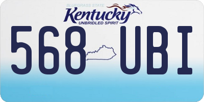 KY license plate 568UBI