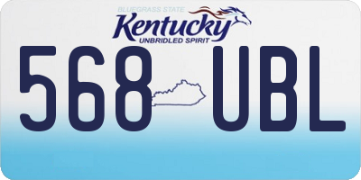 KY license plate 568UBL