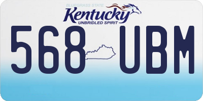 KY license plate 568UBM