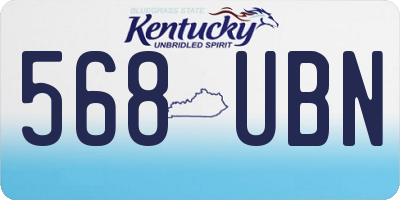 KY license plate 568UBN