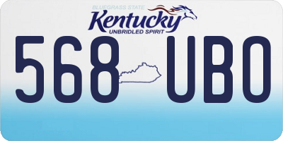 KY license plate 568UBO