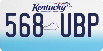 KY license plate 568UBP