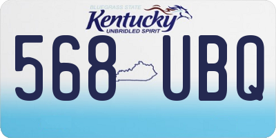 KY license plate 568UBQ