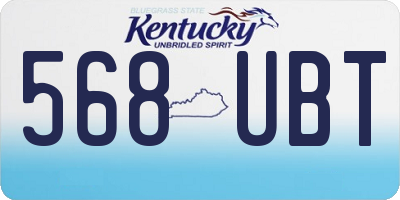 KY license plate 568UBT