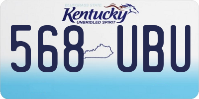 KY license plate 568UBU