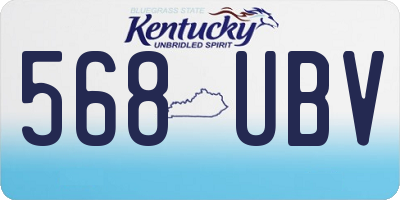 KY license plate 568UBV