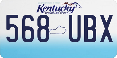 KY license plate 568UBX
