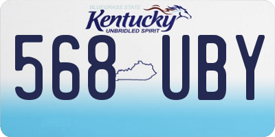 KY license plate 568UBY